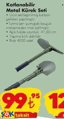 KATLANABİLİR METAL KÜREK SETİ